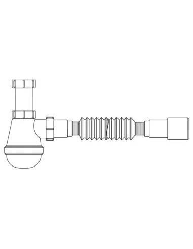 Сифон для умивальника Lidz WHI 60 08 E003 00 - 2