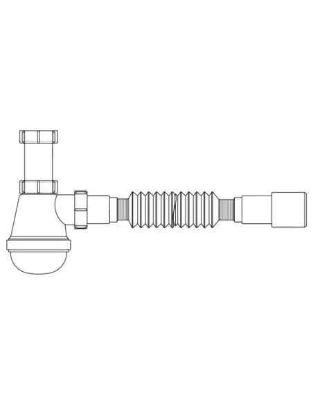 Сифон для умивальника Lidz WHI 60 08 E003 00 - 2