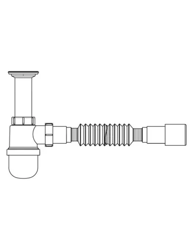 Сифон для умивальника Lidz WHI 60 06 Y001 01 вихід 50 мм - 2