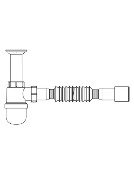 Сифон для умивальника Lidz WHI 60 06 Y001 01 вихід 50 мм - 2