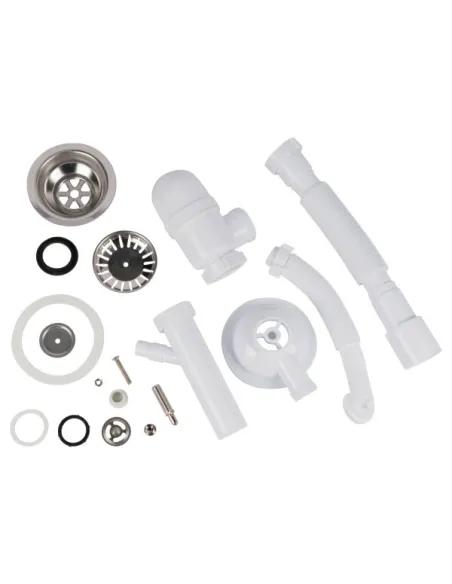 Сифон для кухонной мойки Lidz WHI 60 08 E001 01 ECO с круглым переливом, выход 50 мм - 4