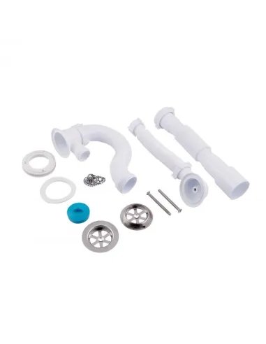 Сифон для ванни Lidz WHI 60 03 V001 00 прямоточный, выход 50 мм - 3