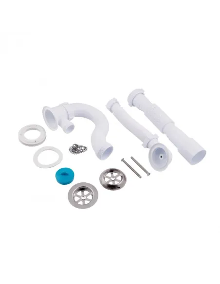 Сифон для ванни Lidz WHI 60 03 V001 00 прямоточный, выход 50 мм - 3