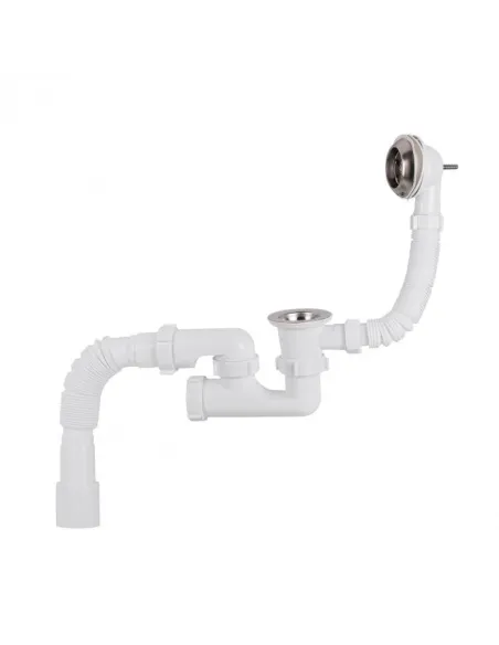 Сифон для ванни Lidz WHI 60 03 V002 00 з ревізією, вихід 50 мм - 1