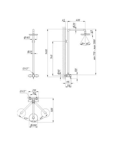 Душова система Lidz NKS 12 32 1010 - 2