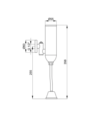 Кран дозатор для пісуару сенсорний Lidz CRM 90 00 082 00 - 2