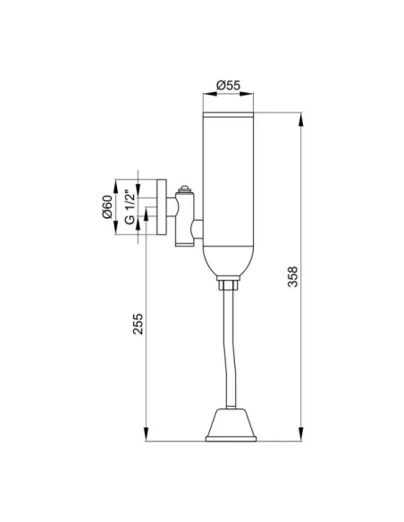 Кран дозатор для пісуару сенсорний Lidz CRM 90 00 082 00 - 2