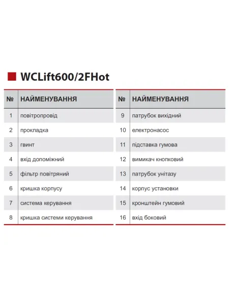 Каналізаційна установка NPO Wclift 600/2F Hot, сололіфт - 5