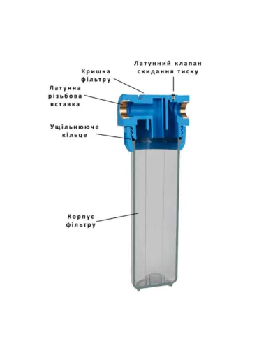 Фильтр колба Aquafilter FHPR12-3B, трехкомпонентная, 1/2 дюйма - 2