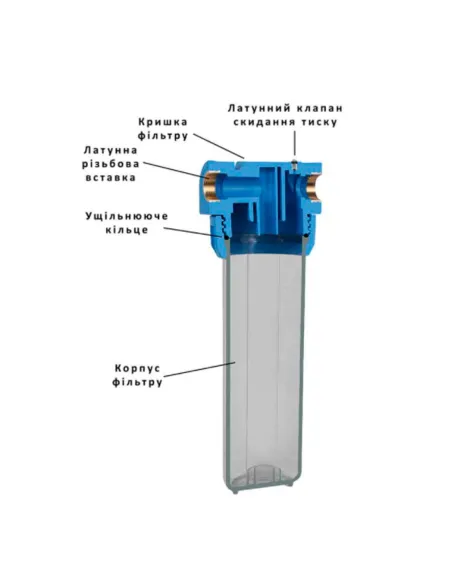 Фильтр колба Aquafilter FHPR12-3B, трехкомпонентная, 1/2 дюйма - 2