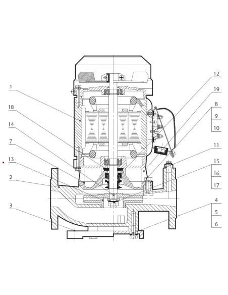 Промисловий циркуляційний насос NPO 3VP-DN50 фланцевий - 2