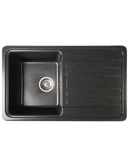 Мойка кухонная каменная прямоугольная Romzha Regula 76 Antracit 902, 760х460х205 мм - 1