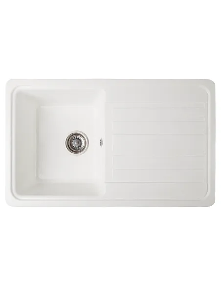 Мойка кухонная каменная прямоугольная Romzha Regula 76 Biela 102, 760х460х205 мм - 1