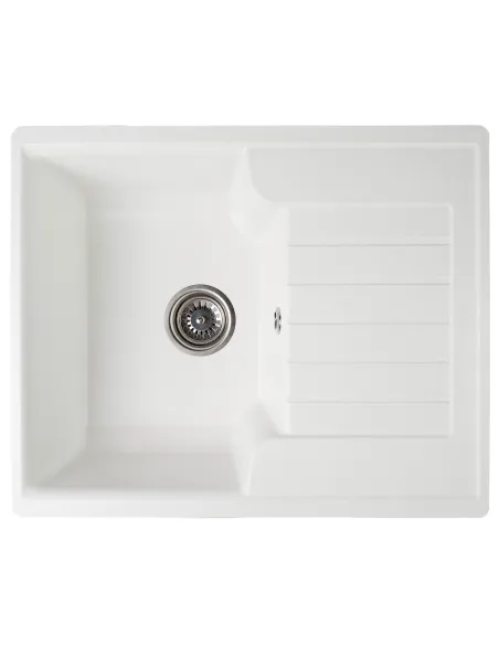 Мойка кухонная каменная прямоугольная Romzha Klasicky 61 Biela 102, 610х500х200 мм - 1