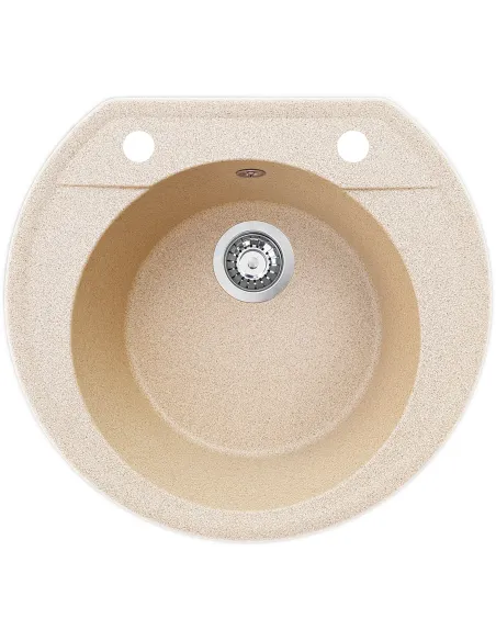 Мийка кухонна кам`яна кругла Romzha Janta Bezhvy 402, 530х490х195 мм - 1
