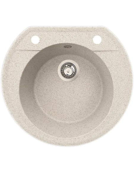 Мийка кухонна кам`яна кругла Romzha Janta Gri 802, 530х490х195 мм - 1