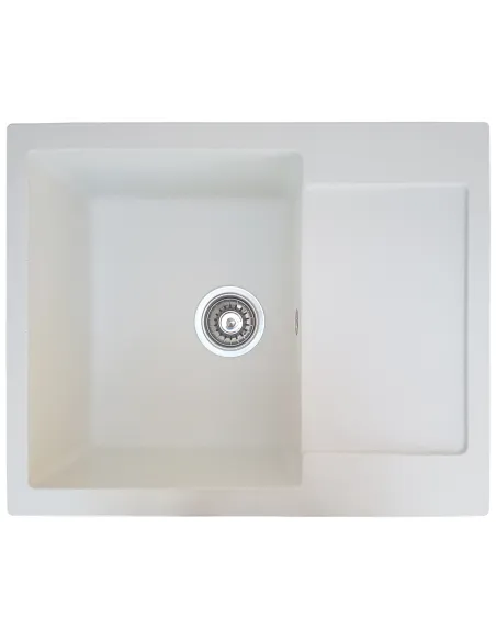 Мойка кухонная каменная прямоугольная Romzha Janta 62 Biela 102, 620х500х215 мм - 1