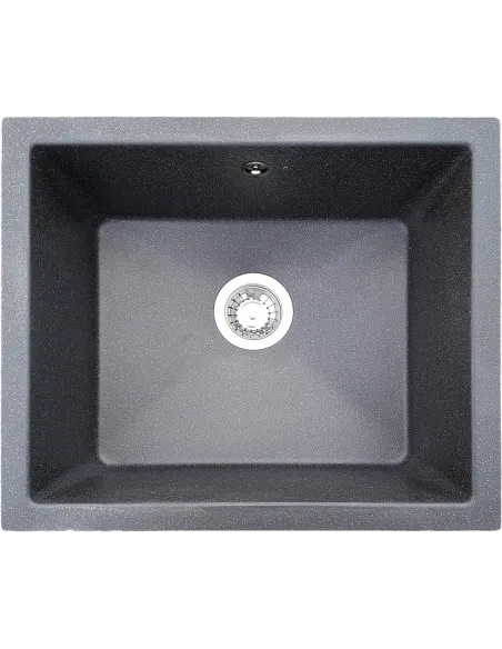 Мойка кухонная каменная квадратная Romzha Mira U-540 Antracit 902, 540х460х215 мм - 1