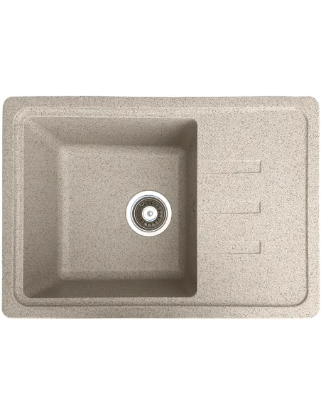 Мойка кухонная каменная прямоугольная Romzha Trei 62 Gri 802, 620х435х210 мм - 1