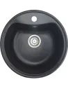 Мийка кухонна кам`яна кругла Romzha Rasa Antracit 902, 495x495x200 мм - 1
