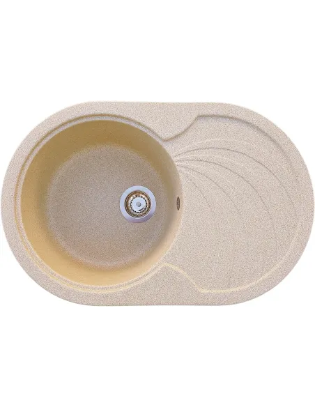 Мойка кухонная каменная овальная Romzha Rasa 78 Bezhvy 402, 780х500х205 мм - 1