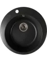 Мийка кухонна кам`яна кругла Romzha Elagancia Antracit 902, 500x500x210 мм - 1