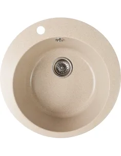 Мийка кухонна кам`яна кругла Romzha Elagancia Bezhvy 402, 500x500x210 мм - 1