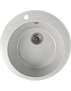 Мийка кухонна кам`яна кругла Romzha Elagancia Gri 802, 500x500x210 мм - 1
