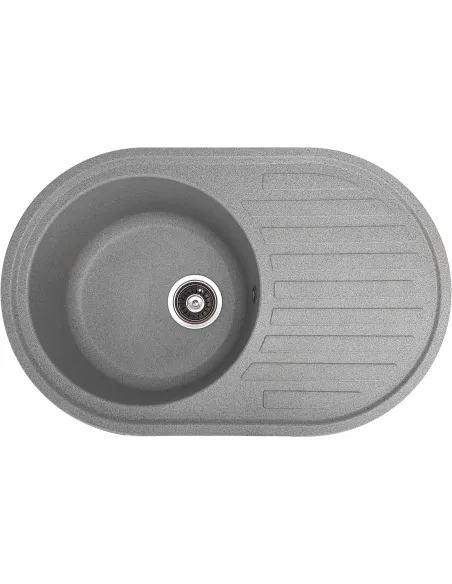 Мойка кухонная каменная овальная Romzha Elagancia 77 Seda 602, 770х500х210 мм - 1