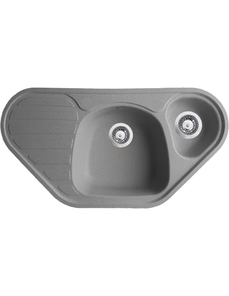 Мойка кухонная каменная угловая Romzha Elagancia 95B Seda 602, 950х500х175 мм - 1