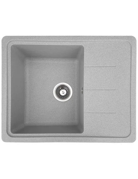 Мойка кухонная каменная прямоугольная Romzha Patrat 62 Seda 602, 640х440х195 мм - 1