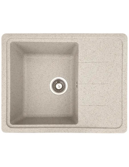 Мойка кухонная каменная прямоугольная Romzha Patrat 62 Gri 802, 640х440х195 мм - 1