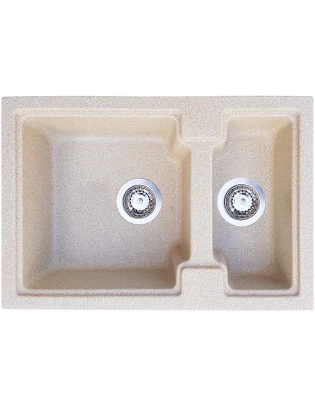 Мойка кухонная каменная прямоугольная Romzha Patrat 62D Bezhvy 402, 625х425х165 мм - 1