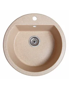 Мийка кухонна кам`яна кругла Romzha Kolo Piesok 301, 510x510x192 мм - 1
