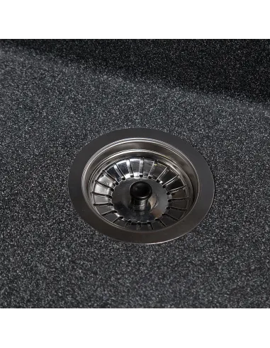 Мийка кухонна кам`яна кругла Romzha Kolo Grafit 201, 510x510x192 мм - 4