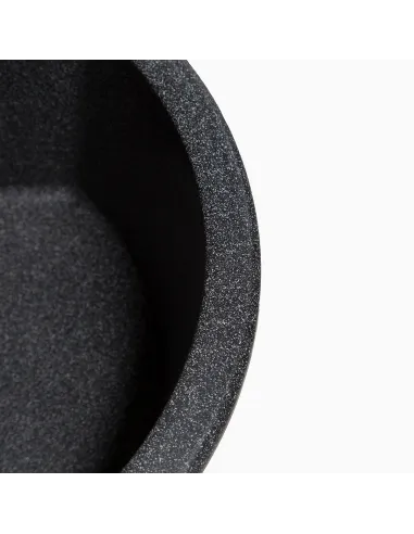 Мийка кухонна кам`яна кругла Romzha Kolo Grafit 201, 510x510x192 мм - 5