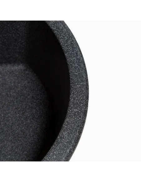 Мийка кухонна кам`яна кругла Romzha Kolo Grafit 201, 510x510x192 мм - 5