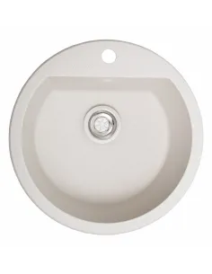 Мийка кухонна кам`яна кругла Romzha Kolo Biela 101, 510x510x192 мм - 1