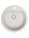 Мийка кухонна кам`яна кругла Romzha Kolo Biela 101, 510x510x192 мм - 1