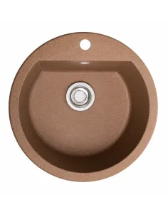 Мийка кухонна кам`яна кругла Romzha Kolo Teracotă 701, 510x510x192 мм - 1