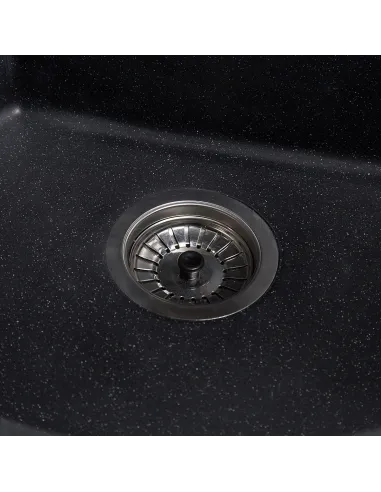 Мойка кухонная каменная круглая Romzha Kolo Antracit 901, 510x510x192 мм - 3