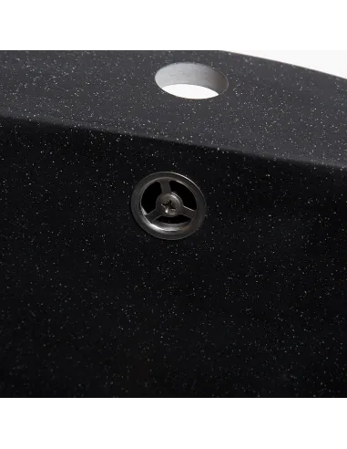 Мойка кухонная каменная круглая Romzha Kolo Antracit 901, 510x510x192 мм - 4