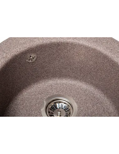 Мийка кухонна кам`яна кругла Romzha Eva Maro 801, 475x475x175 мм - 3