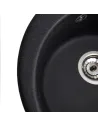 Мийка кухонна кам`яна кругла Romzha Eva Antracit 901, 475x475x175 мм - 4