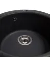 Мийка кухонна кам`яна кругла Romzha Eva Antracit 901, 475x475x175 мм - 5