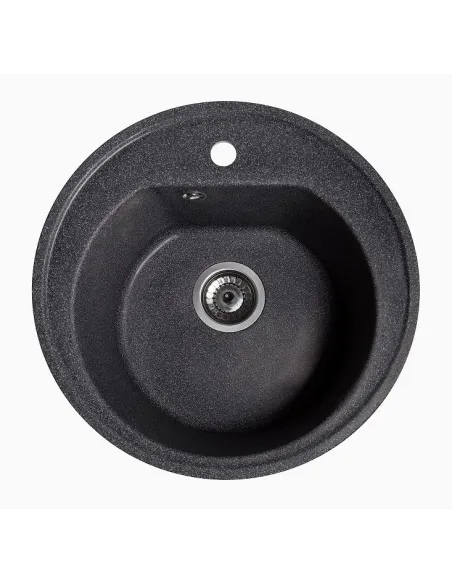 Мойка кухонная каменная круглая Romzha Klasicky Grafit 201, 510x510x192 мм - 1