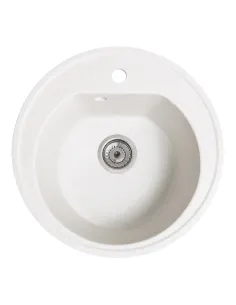 Мийка кухонна кам`яна кругла Romzha Klasicky Biela 101, 510x510x192 мм - 1