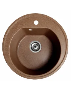 Мийка кухонна кам`яна кругла Romzha Klasicky Teracotă 701, 510x510x192 мм - 1