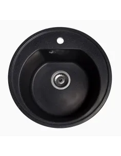 Мийка кухонна кам`яна кругла Romzha Klasicky Antracit 901, 510x510x192 мм - 1
