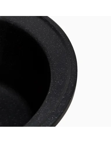 Мойка кухонная каменная круглая Romzha Klasicky Antracit 901, 510x510x192 мм - 3